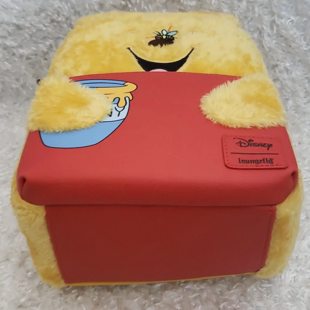 Loungefly Winnie the Pooh Fuzzy mini backpack and cardholder